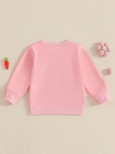 Sweatshirts à manches longues décontractés en gros pour filles et garçons en bas âge, imprimés, 100% coton molletonné, couleurs personnalisables - Product Image 2