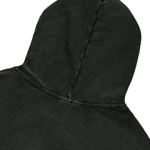 Ensemble de survêtement homme hiver, style hip-hop, grande taille, en molleton respirant, effet délavé vintage, avec sweat à capuche et pantalon de survêtement, imprimé personnalisé effet vieilli - Product Image 4