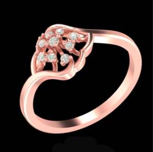 Anillo de diamantes hecho en oro rosa de 14/18 quilates - Product Image 3