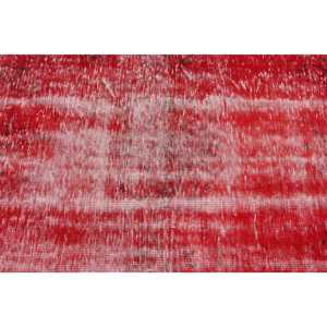 พรมวินเทจสไตล์ตุรกี ขนาด 3.4x7.3 ฟุต พรมลายสัตว์สีแดงดำ - Product Image 5