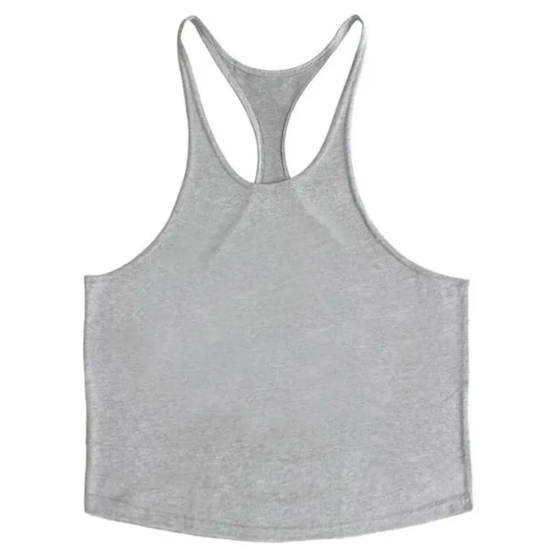 O-neck Gymclothing Bodybuilding Breathable Vests Cotton Men Sleeveless Tank Top Solid Vest Undershirts Tank Tops