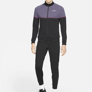 Survêtements pour hommes à col montant avec fermeture éclair, matière ajustable, manches longues, couleur unie / Prix de gros 2026 - Product Image 1