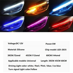 Car <strong>Led</strong> DRL <strong>Daytime</strong> <strong>Running</strong> <strong>Light</strong> Strip Waterproof 30cm 45cm 60cm <strong>Flexible</strong> Soft Tube Guide Headlight <strong>LED</strong> Strip <strong>Lights</strong> - Product Image 6