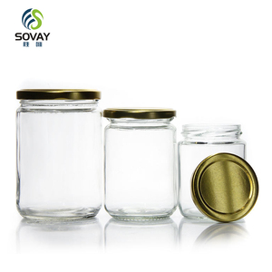 500 мл 600 мл широкополая круглая стеклянная банка для хранения продуктов, используемая для хранения кимчи, джема, масла, меда стеклянная банка с герметичной металлической крышкой - Product Image 1