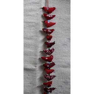 30 clochettes suspendues en tissu bohème avec motif vertical sur corde - Product Image 1