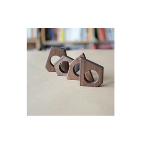 Porte-rond de serviette en bois naturel forme hexagonale meilleure qualité luxe design unique anneaux de serviette faits à la main pour une utilisation de table à la maison - Product Image 6