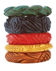 Brazalete de resina tallada con diseño Floral de Color personalizado, joyería Vintage hecha a mano para mujeres y niños, pulsera, brazaletes, regalo - Product Image 6