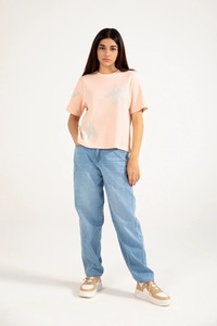 Camiseta Holgada de Verano para Mujer, Ecológica, con Estampado Gráfico - Product Image 2