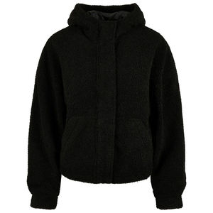 Sudadera con Capucha de Forro Polar Negro para Mujer, Chaqueta con Cierre, Ropa Exterior de Sherpa, Manga Larga, Suave, Cálida, Informal, Ajuste Relajado, Cómoda, para Otoño, Invierno, Uso Diario - Product Image 6