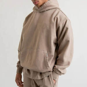 เสื้อฮู้ดผ้าฟรีซขนแกะหนาพิเศษสำหรับผู้ชายเสื้อมีฮู้ดผ้าฟลีซเทอร์รี่สไตล์วินเทจสำหรับ100% ซักกรด - Product Image 2