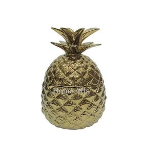 Serveur à noix en aluminium martelé avec couvercle, design ananas, qualité supérieure, couleur or, pour fruits secs et noix - Product Image 2