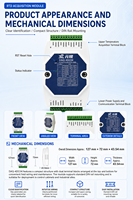 DAQ-4DC04 6CH RTD Modul Akuisisi Suhu, Presisi Tinggi Pt100 Pt1000, Modul DAQ Modbus RTU DIN Rail Terisolasi
