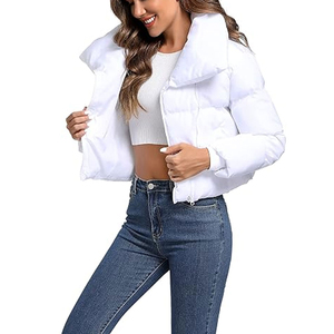 Chaqueta Corta Acolchada de Moda para Mujer, Negra 2025, Cálida, de Alta Calidad, Transpirable, Diseño Acolchado, Chaqueta de Abrigo Moderna - Product Image 5