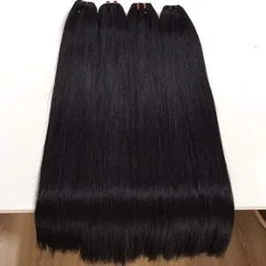 Top Selling Online! Raw Vietnamese Human Hair Extensions Straight Color Black Natural #1b/#1 Unprocessed Same Cuticles Aligned