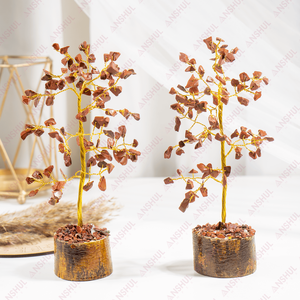 Premium Quality Healing Red Jasper 100 <b>Crystal</b> Chips <b>Tree</b> For Home Decor Gift - Product Image 2
