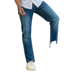 Último diseño de Venta caliente pantalones vaqueros de mezclilla para hombre lavado cremallera volar personalizado su propio diseño de logotipo alto precio barato bajo MOQ - Product Image 2