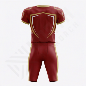 Uniforme de football américain respirant 100% polyester Uniforme sublimé Vêtements d'entraînement pour jeunes Vêtements de performance de football américain - Product Image 2