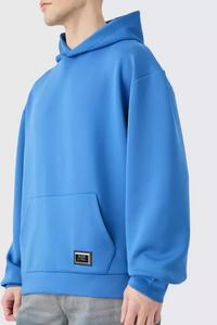 Sweat à capuche personnalisé surdimensionné lourd 100% coton pour hommes nouveau sweat à capuche bleu premium impression de haute qualité service oem offre de gros tendance 2024 - Product Image 2