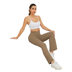 <b>Women</b> High Waist Yoga Flared Pants High Quality Gym Fitness Running Tight Butt Lifting <b>Leggings</b> Fold Flared <b>Women</b> <b>Leggings</b> - Product Image 6