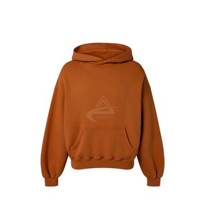 Sweat à capuche unisexe surdimensionné en polyester/coton 350 GSM, respirant, coupe-vent, en polaire de haute qualité pour un confort hivernal, coupe ample - Product Image 4