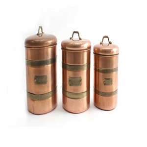 Juego de botes de comida cuadrados de Material de aluminio, juego de botes de almacenamiento de decoración elegante de Color cobre a precio razonable - Product Image 5