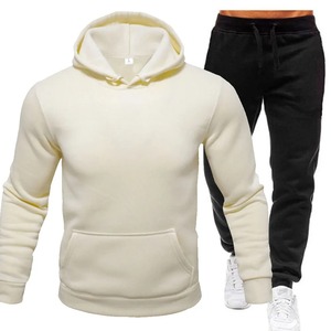 Men's New Solid Color Fleece Hoodie Tracksuit XS Zip Collar Sportswear Jogger Casual Sweatershirts Sweatpants Streetwear Winter - Product Image 6