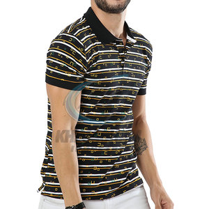 Chemises pour hommes en tricot uni sur mesure, tissu polyester/coton de haute qualité, manches courtes, options personnalisables - Product Image 4