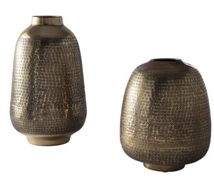 <b>Table</b> Decorative Aluminium Vases in Shiny Nickel Finished <b>Tall</b> New Shape Home Decoration Metal Flower Vase Set of 3 - Product Image 3