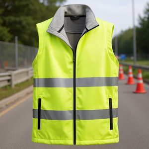 เสื้อกั๊กสะท้อนแสงสีเหลือง Terrax Workwear รุ่น EN 20471 Class 1 พร้อมแถบสะท้อนแสงและไฟ  สินค้าส่งเสริมการขาย - Product Image 3