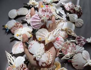 Hanging <b>Mirror</b> New Collection Small Seashell Hand <b>Mirror</b> DIY Many customize designs From Blue Lotus - Product Image 3