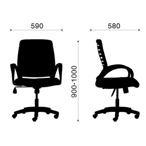 HOM1018-02 Modern Ergonomic Office Chair Swivel Mesh Design Adjustable Headrest Home School Hospital Aluminium Foam Plastic Iron - Product Image 3