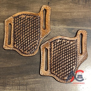 2025, venta al por mayor, funda para cuchillo mecanizada a mano, funda para Cuchillo de cuero genuino para hoja plegable fija, cesta, funda tejida para Unisex - Product Image 1