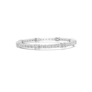 Bracelet de tennis en moissanite taille princesse ronde 6,62 TCW, en argent sterling 925, bijoux de luxe pour mariée, bracelet de mariage, vente en gros - Product Image 5