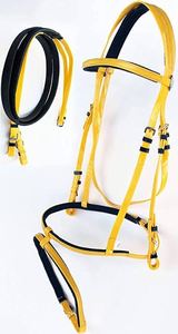 Brida de salto de marca de estado de PVC Brida de caballo de material de PVC de alta calidad con riendas Opciones de colores surtidos Todos los tamaños - Product Image 6