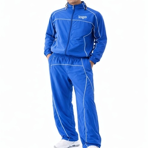 Men Athletic <b>Tracksuit</b> Set Lightweight Training Jogger Suit Zip Up Sport Jacket And Pants Premium Quality - Product Image 1