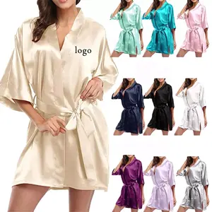 High Quality 100 Polyester Satin Pajama Ladies Pajamas China Wholesale Silk Robes Women Sleepwear Pajamas Women