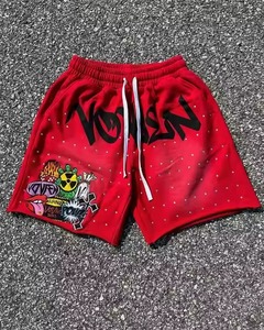 2025 nuevos pantalones cortos de verano para hombre personalizados de alta calidad 100% algodón estambre impresión Digital parche bordado sólido Casual ecológico - Product Image 2