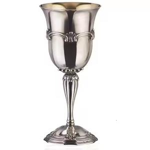 Gobelet à vin en métal élégant en relief avec nickelage Design élégant de haute qualité pour boire - Product Image 5