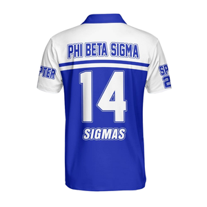 Écusson brodé en chenille personnalisé Phi Beta Sigma 1914 anti-plis pour chemise en piqué de coton 220 GSM Divine Nine Greek Fraternity - Product Image 3