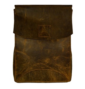 Fabricant indien unisexe en cuir véritable Vintage sac à dos pour ordinateur portable fait à la main Logo personnalisé bouton pour bureau école utilisation - Product Image 1