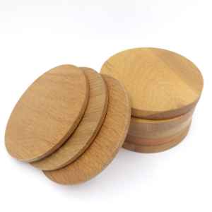 Natural Wood Coasters Luxury Design High Durable <b>Wooden</b> Coasters Set for <b>Kitchen</b> <b>Accessories</b> - Product Image 3