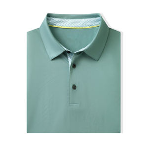 El mejor diseño para hombre para camiseta Polo Dry Fits Nueva llegada Cómodo Mangas cortas Venta al por mayor Precio barato Patrón sólido - Product Image 4