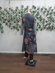 ชุดคลุมผ้าฝ้ายคอวีแฟชั่นชนเผ่าสำหรับผู้หญิงชุดสวมใส่สบายๆและงานปาร์ตี้จากอินเดีย - Product Image 4