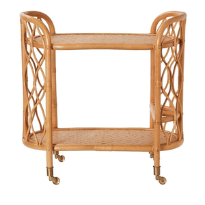 Carrito de Bar de ratán de alta calidad, elegante carrito de bebidas tejido a mano para hoteles, restaurantes y decoración del hogar - Product Image 5