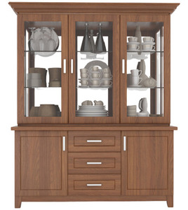 Vitrinas de Madera con Puerta de Vidrio, Vitrina de Madera, Estantería de Madera Maciza, Decoración de Cocina, Decoración del Hogar - Product Image 5