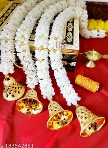 Cadena de cuentas Mogra, colgante de pared, decoración de fondo, decoración de boda india, guirnalda decorativa, decoración Artificial Haldi Mehendi - Product Image 3