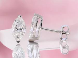 OEM vente en gros en or blanc 14K exquis 2,00Ct princesse Moissanite boucles d'oreilles personnalisables 2,00Ct - Product Image 6