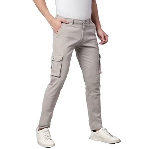 2025 pantalones Cargo ajustados informales para hombre, pantalones Cargo chinos de calidad superior con diseño personalizado y múltiples bolsillos - Product Image 3