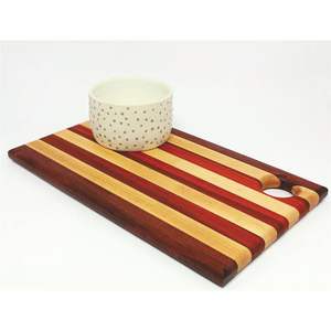 Planche à découper en bois multi-couleurs de luxe, qualité chef, épaisse, écologique, durable, en bois dur, planche à charcuterie - Product Image 1