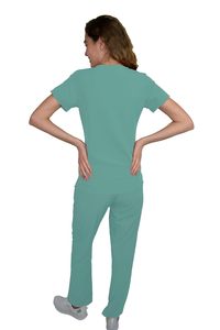 Costumes de coton personnalisés en gros unisexe Jogger élégant Infirmière de l'hôpital Médecin Porter unisexe médical Scrubs uniformes ensembles - Product Image 4